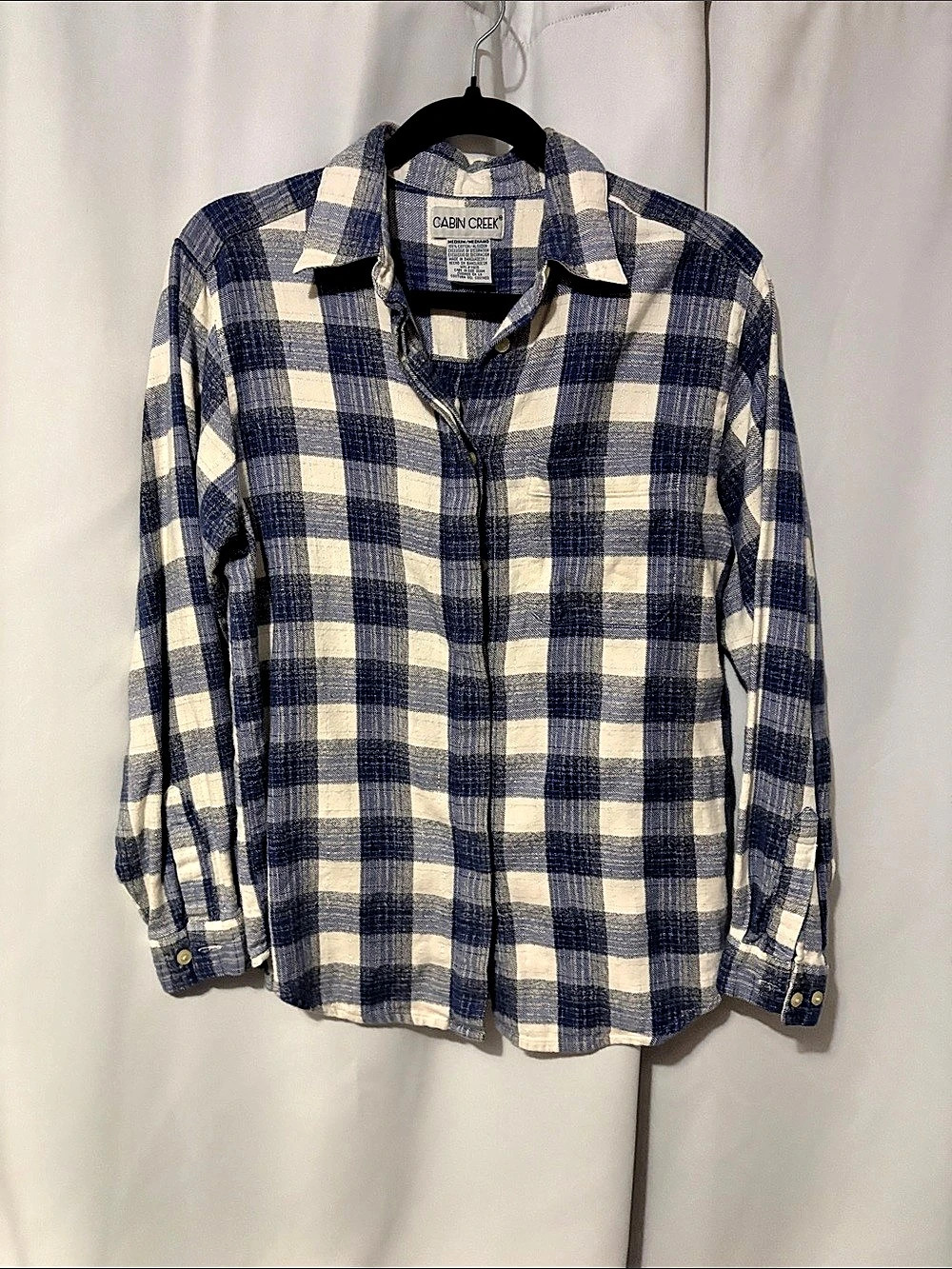 Cabin Creek Plaid Cotton Button Down Size Medium